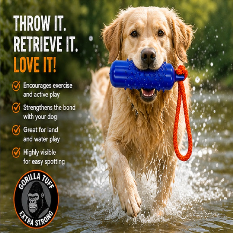 the pet Store The Gorilla Tuff Floating Training Dummy Chew Toy Blue