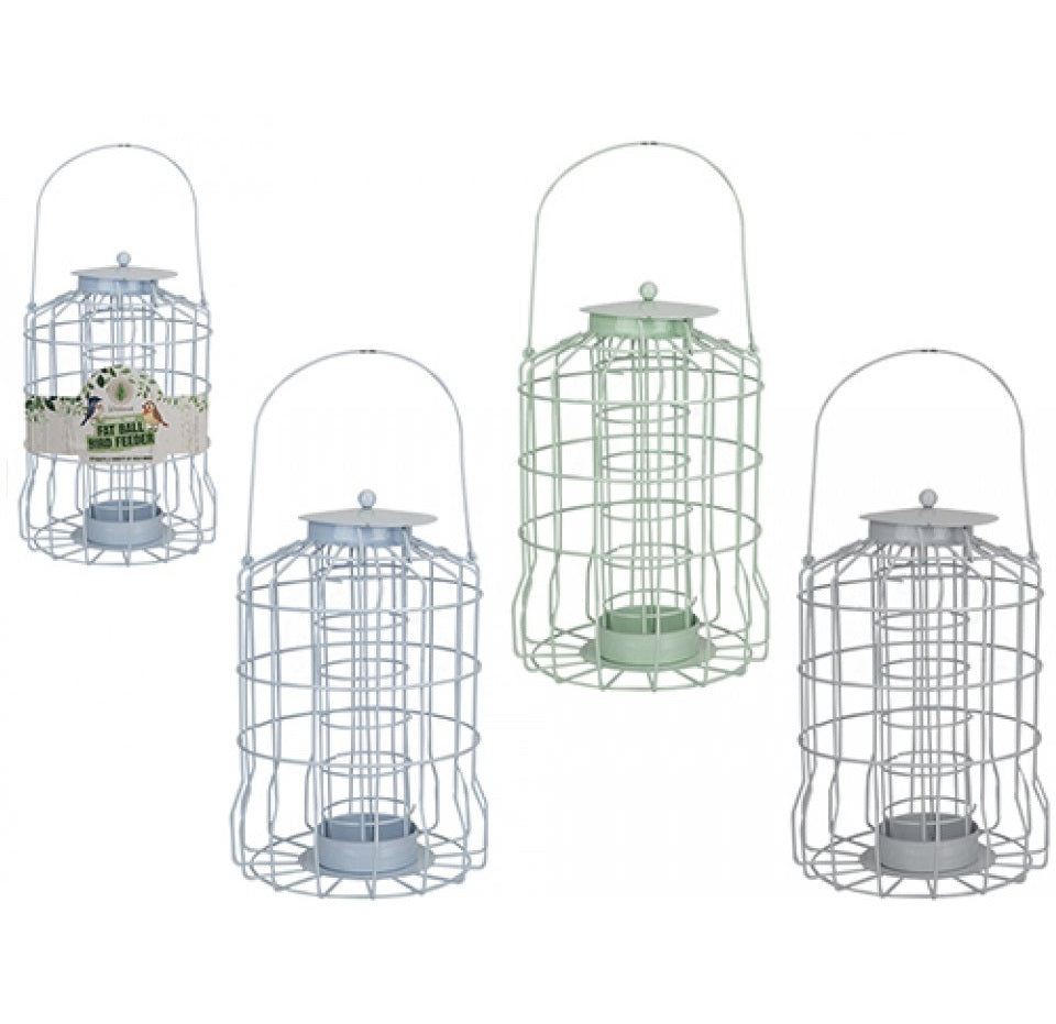 Large Metal Squirrel Proof Fat Ball Bird Feeder green