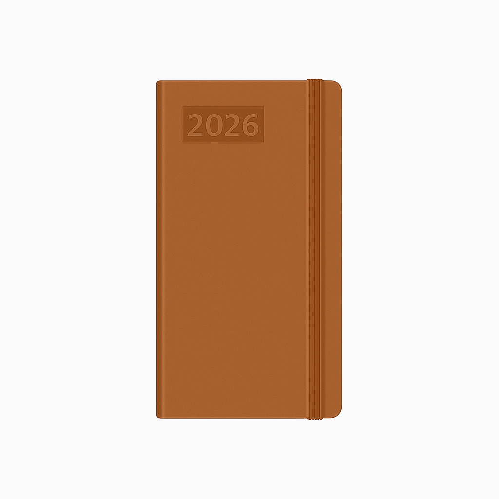 Diary 2026 Slim pocket leather look PU