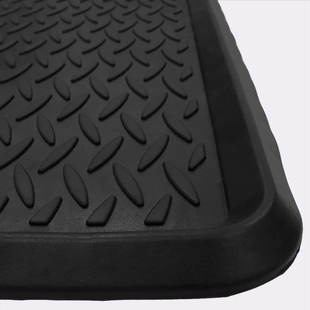 JVL Opus Moulded Rubber Boot Tray Mat, 41x81cm, Black , Pack of 1