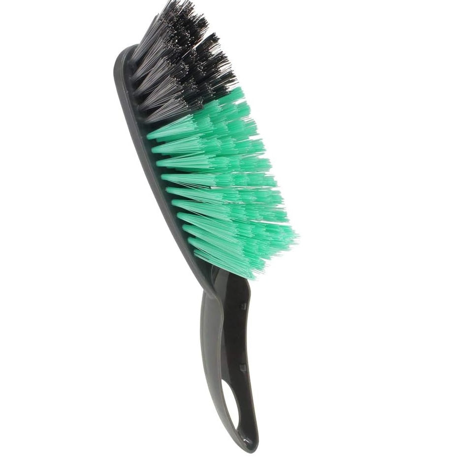 JVL Dustpan and Bristle Brush Set, Turquoise/Grey