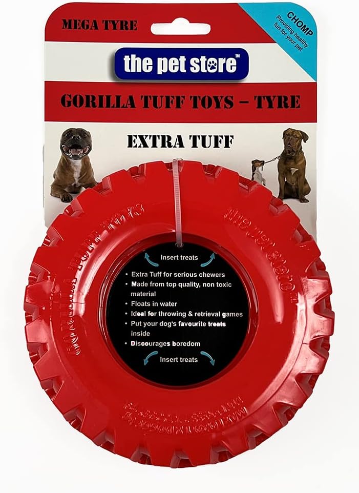 Dog Chew Toy  Gorilla Tuff Tyre Red