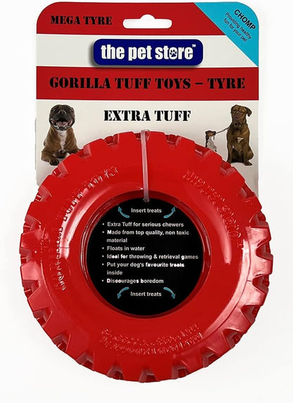 Dog Chew Toy  Gorilla Tuff Tyre Red