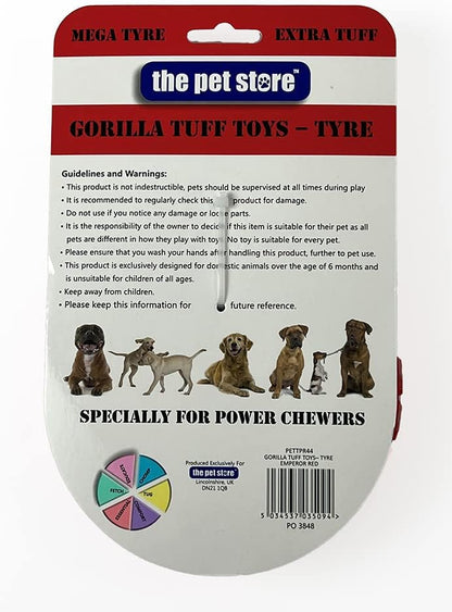 Dog Chew Toy  Gorilla Tuff Tyre Red