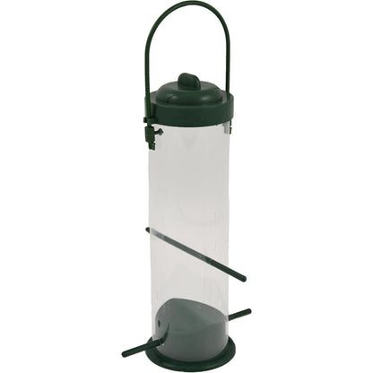 Green Jem Plastic Nijer Seed Wild Bird Feeder, Green, 13x13x24 cm