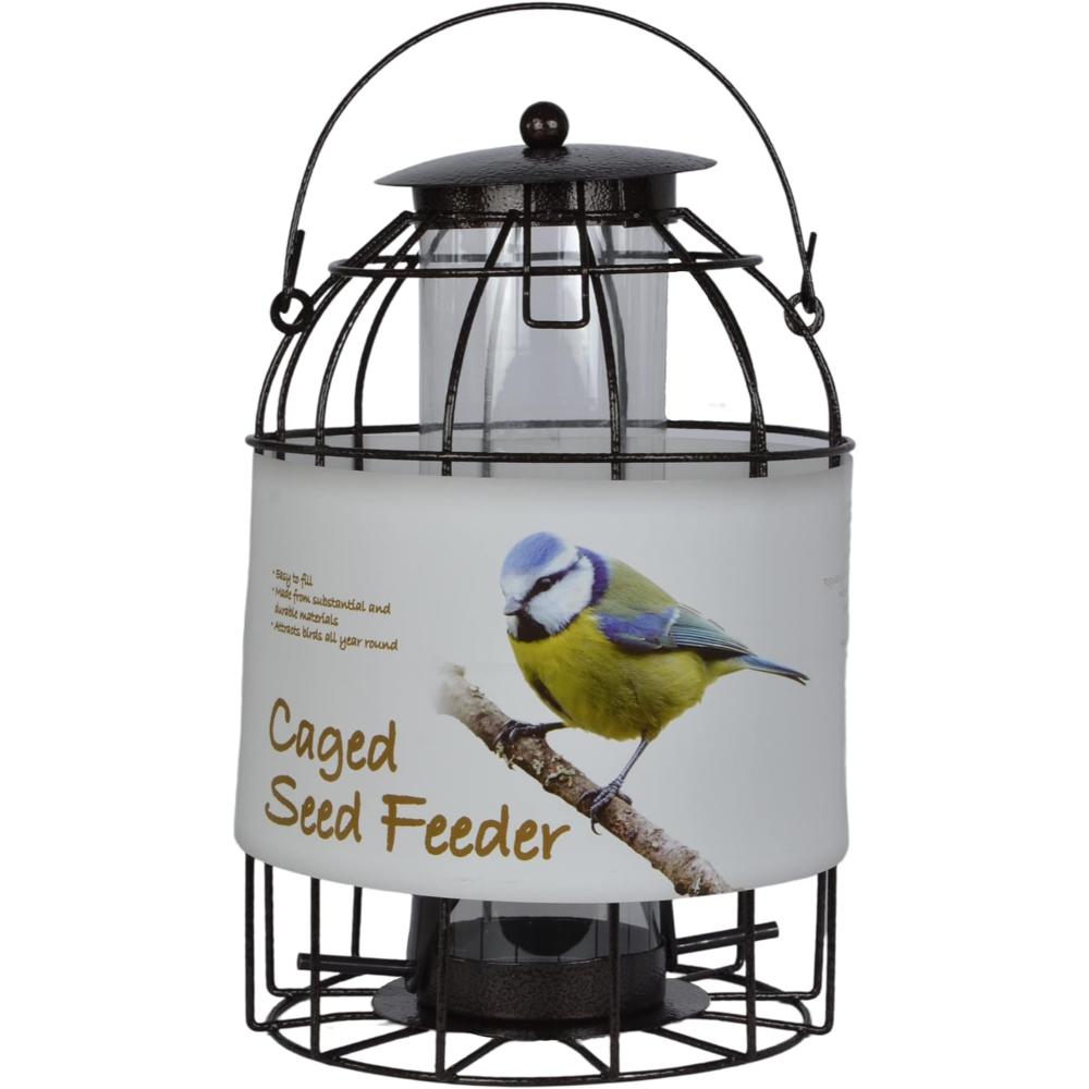 Squirrel proof Dome Caged Seed Wild Bird Feeder Hammertone Finish