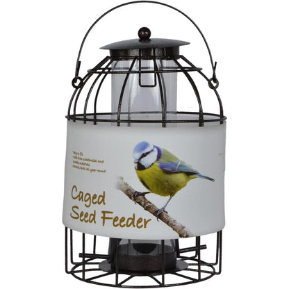 Squirrel proof Dome Caged Seed Wild Bird Feeder Hammertone Finish