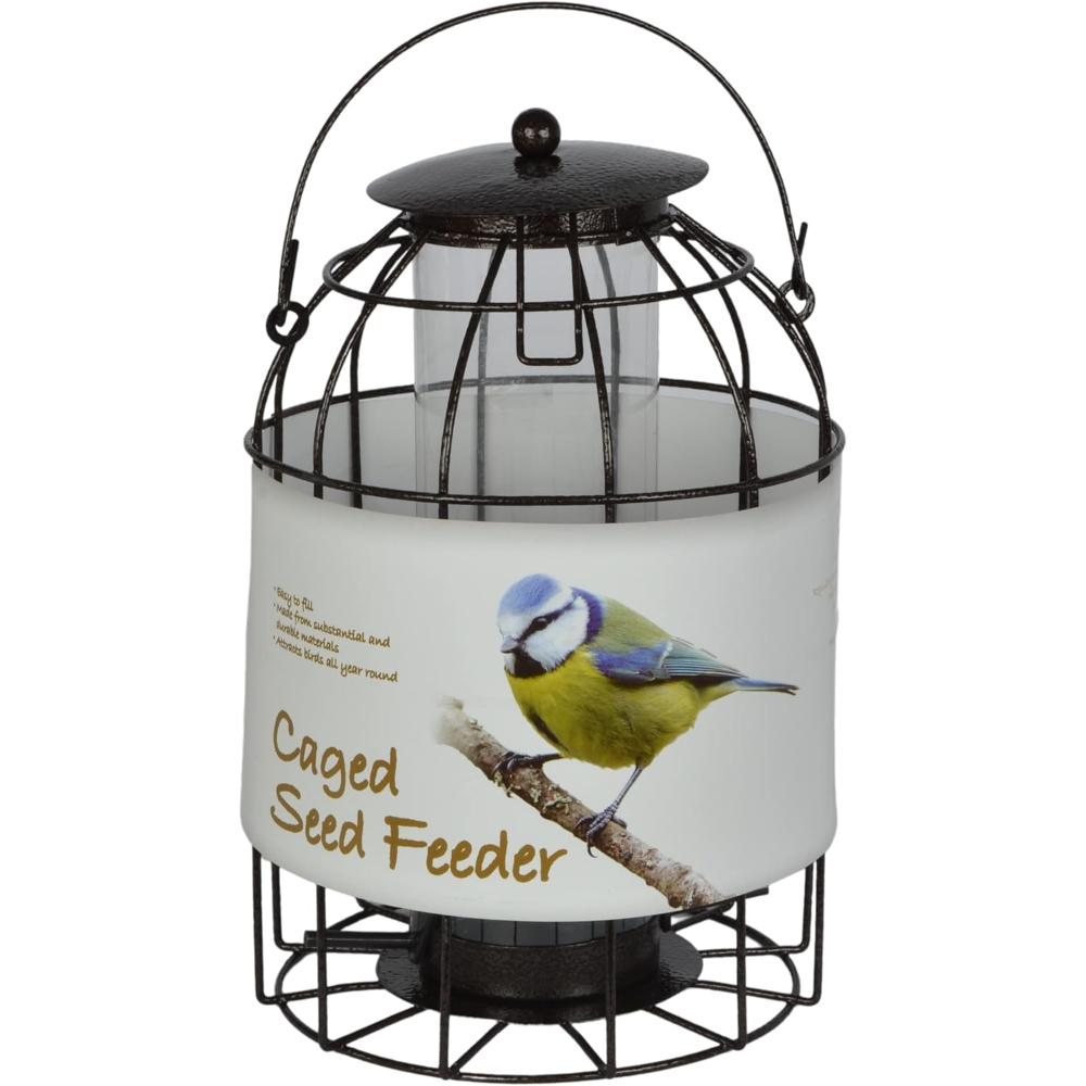 Squirrel proof Dome Caged Seed Wild Bird Feeder Hammertone Finish