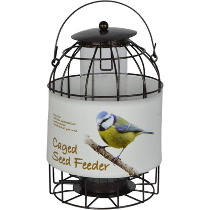 Squirrel proof Dome Caged Seed Wild Bird Feeder Hammertone Finish