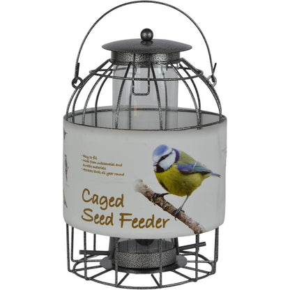 Squirrel proof Dome Caged Seed Wild Bird Feeder Hammertone Finish