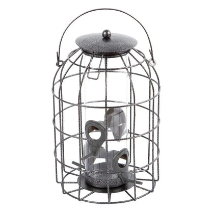 Squirrel proof Dome Caged Seed Wild Bird Feeder Hammertone Finish