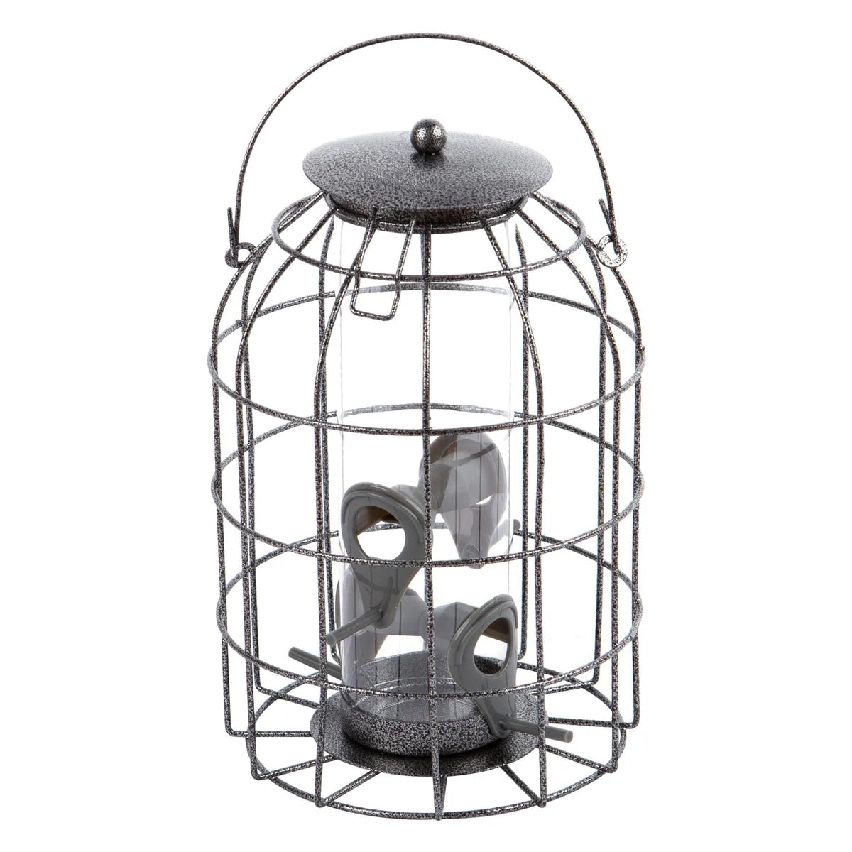 Squirrel proof Dome Caged Seed Wild Bird Feeder Hammertone Finish