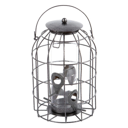 Squirrel proof Dome Caged Seed Wild Bird Feeder Hammertone Finish
