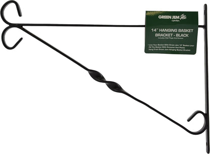 Hanging Basket Bracket - Black 14"