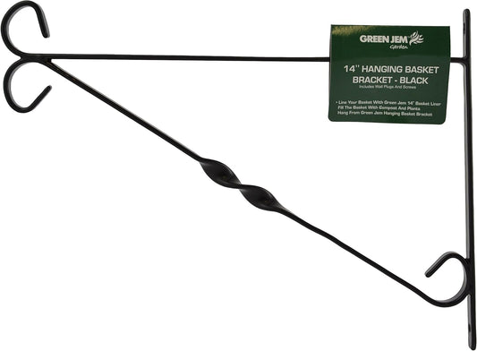 Hanging Basket Bracket - Black 14"