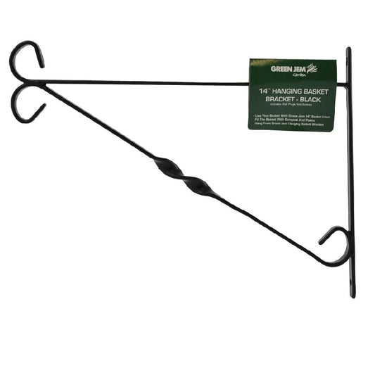 Hanging Basket Bracket - Black 14"