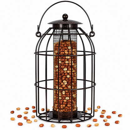Green Jem Wild Bird Nut feeder Squirrel proof dome shaped Hammertone Bird Feeder