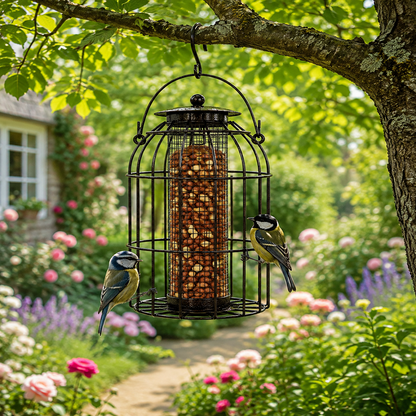 Green Jem Wild Bird Nut feeder Squirrel proof dome shaped Hammertone Bird Feeder