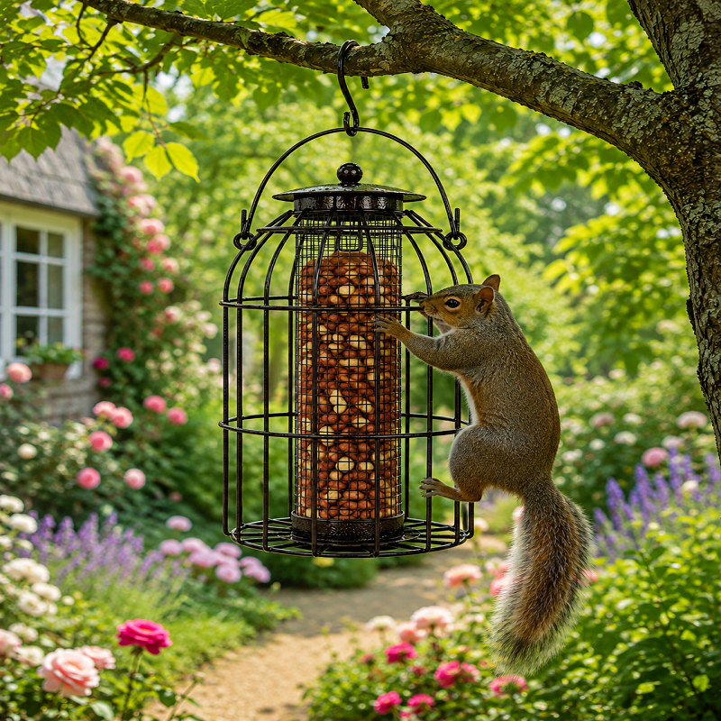 Green Jem Wild Bird Nut feeder Squirrel proof dome shaped Hammertone Bird Feeder