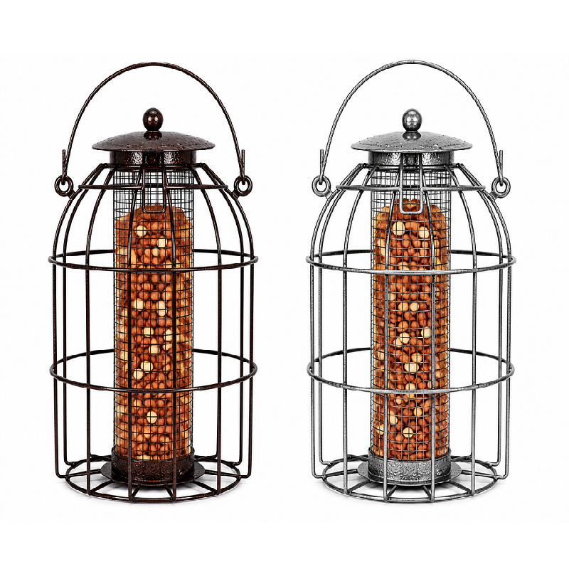 Green Jem Wild Bird Nut feeder Squirrel proof dome shaped Hammertone Bird Feeder
