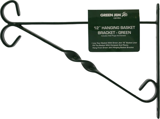 Hanging basket bracket 12" green