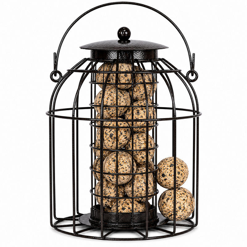 Green Jem Fat ball feeder squirrel proof dome shaped Hammertone Bird Feeder