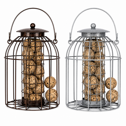 Green Jem Fat ball feeder squirrel proof dome shaped Hammertone Bird Feeder