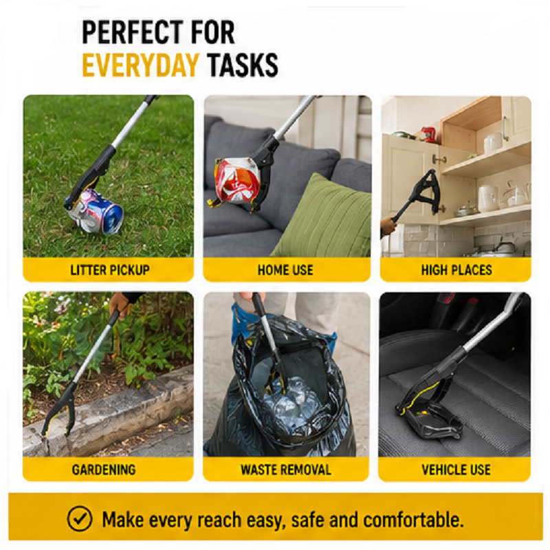 Litter Picker 75cm Long Handled Grab & grip reaching pick up tool, disability aid