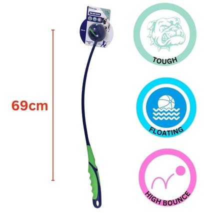 Dog Ball thrower Chukka 69cm Green & Blue