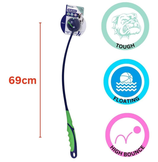 Dog Ball thrower Chukka 69cm Green & Blue
