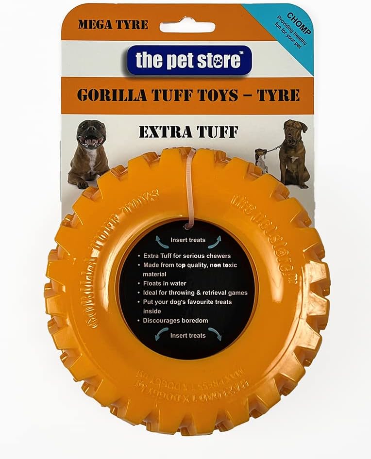 Dog Chew Toy  Gorilla Tuff Tyre Yellow
