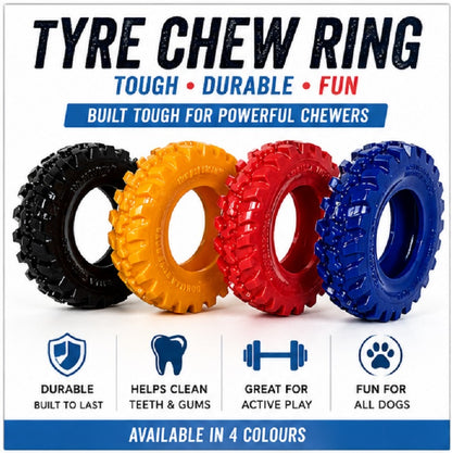 the pet Store Gorilla Tuff Tyre Dog Chew Toy for Pet Teeth Black