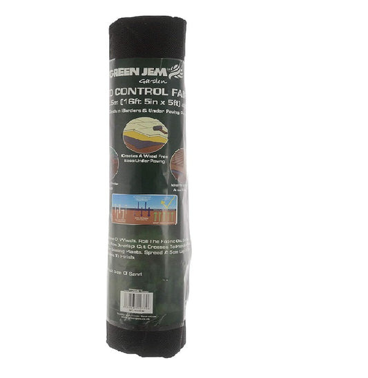 Green Jem GSWCF5X15 Weed Control Fabric, Black