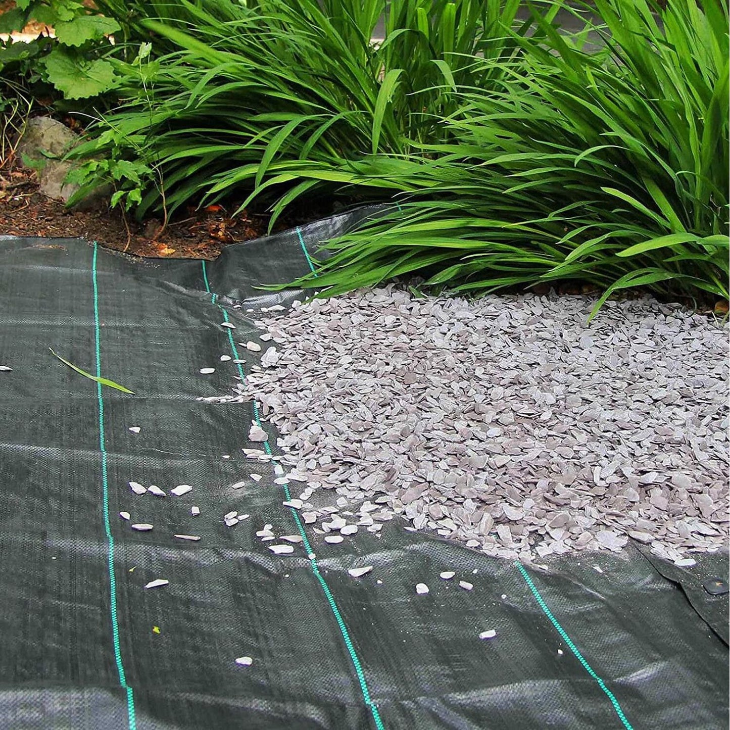 Green Jem GSWCF5X15 Weed Control Fabric, Black
