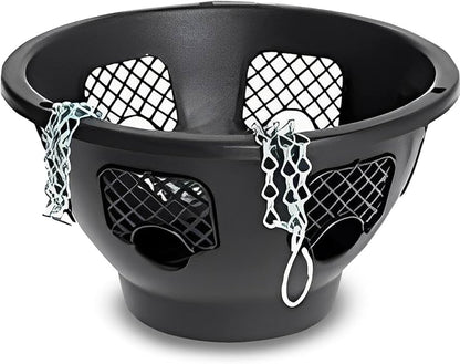 Green Jem 12-Inch Plastic Hanging Basket - Black