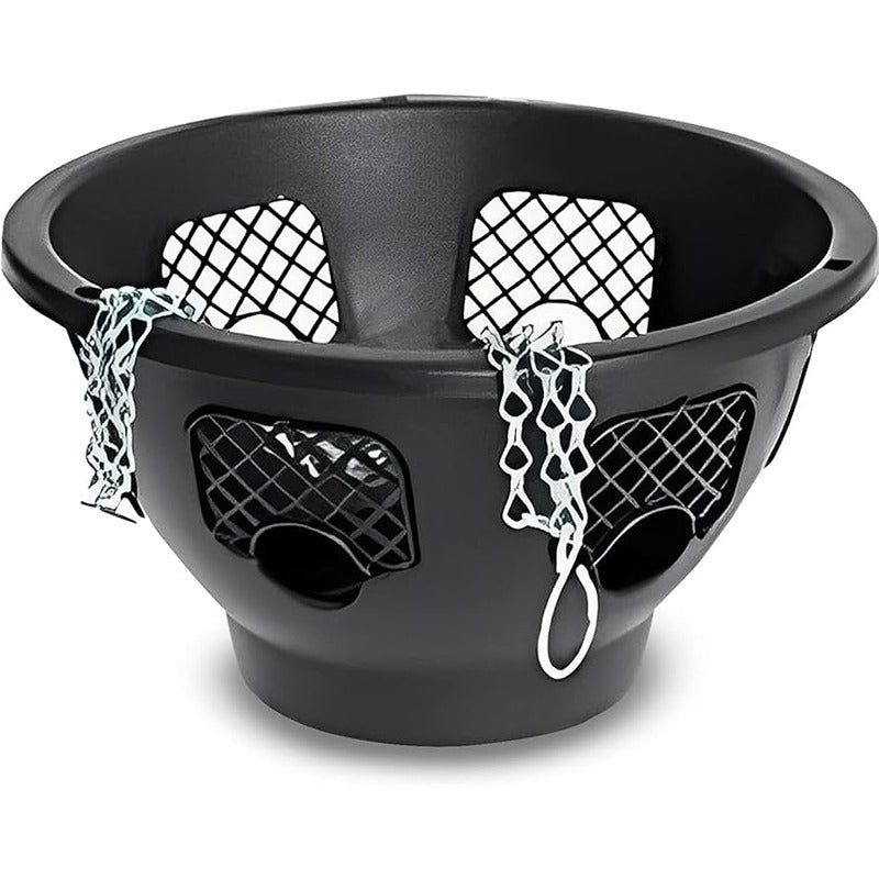 Green Jem 12-Inch Plastic Hanging Basket Hanging Baskets Black