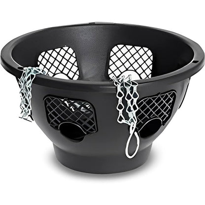 Green Jem 12-Inch Plastic Hanging Basket Hanging Baskets Black