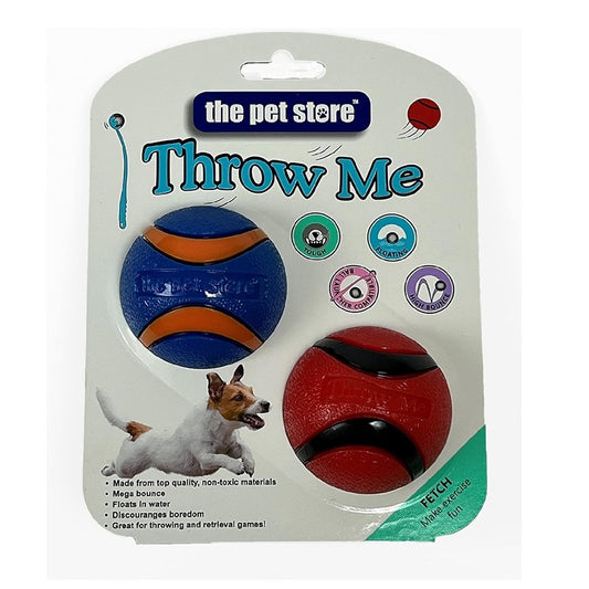 the pet Store Pet Store The Throw Me Ball Dog Toy, Resilient Mega Bounce Ball, compatible with launchers for Throwing & Retrieval Games, /Orange and Red/ pk2 Pets Black / Blue