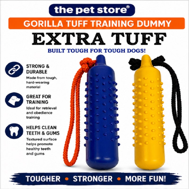 the pet Store The Gorilla Tuff Floating Training Dummy Chew Toy Blue