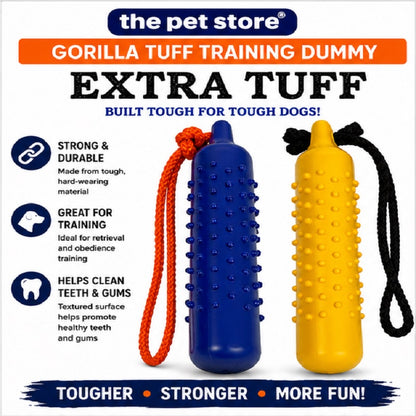 the pet Store The Gorilla Tuff Floating Training Dummy Chew Toy Blue