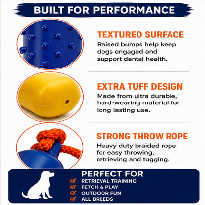 the pet Store The Gorilla Tuff Floating Training Dummy Chew Toy Blue