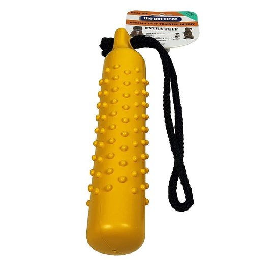 The Pet Store The Gorilla Tuff Floating Training Dummy for Throwing and Retrieval Games on land and in Water, Healthy Exercise for your Dog, Tuff Floating Training Dummy for Dogs Yellow