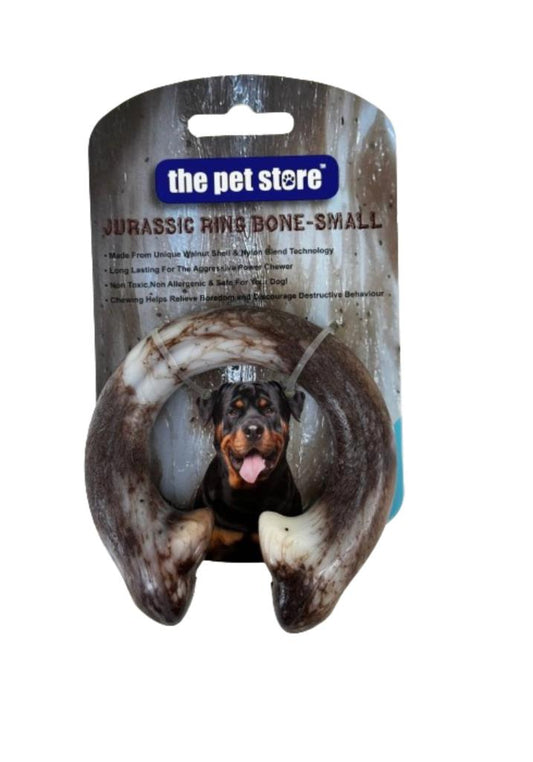 Jurassic Dog Bone Chew for aggressive chewers Shape: Ring / Size: Small