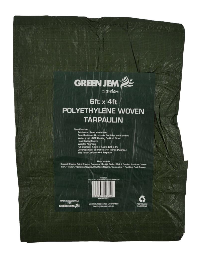 Green Tarpaulin Groundsheet waterproof polyethene