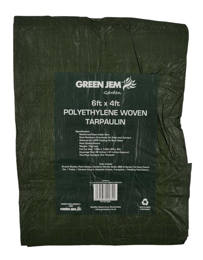 Green Tarpaulin Groundsheet waterproof polyethene