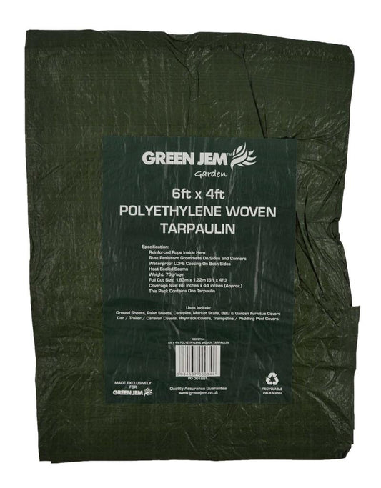 Green Tarpaulin Groundsheet waterproof polyethene