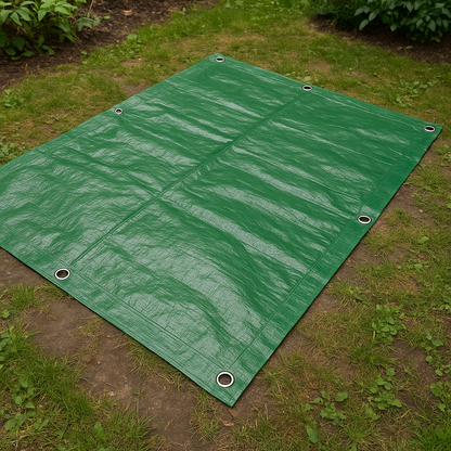 Green Tarpaulin Groundsheet waterproof polyethene