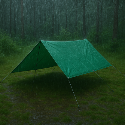 Green Tarpaulin Groundsheet waterproof polyethene