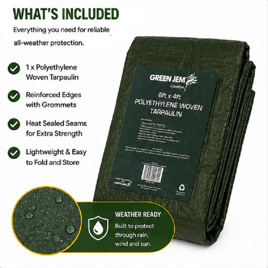 Green Tarpaulin Groundsheet waterproof polyethene
