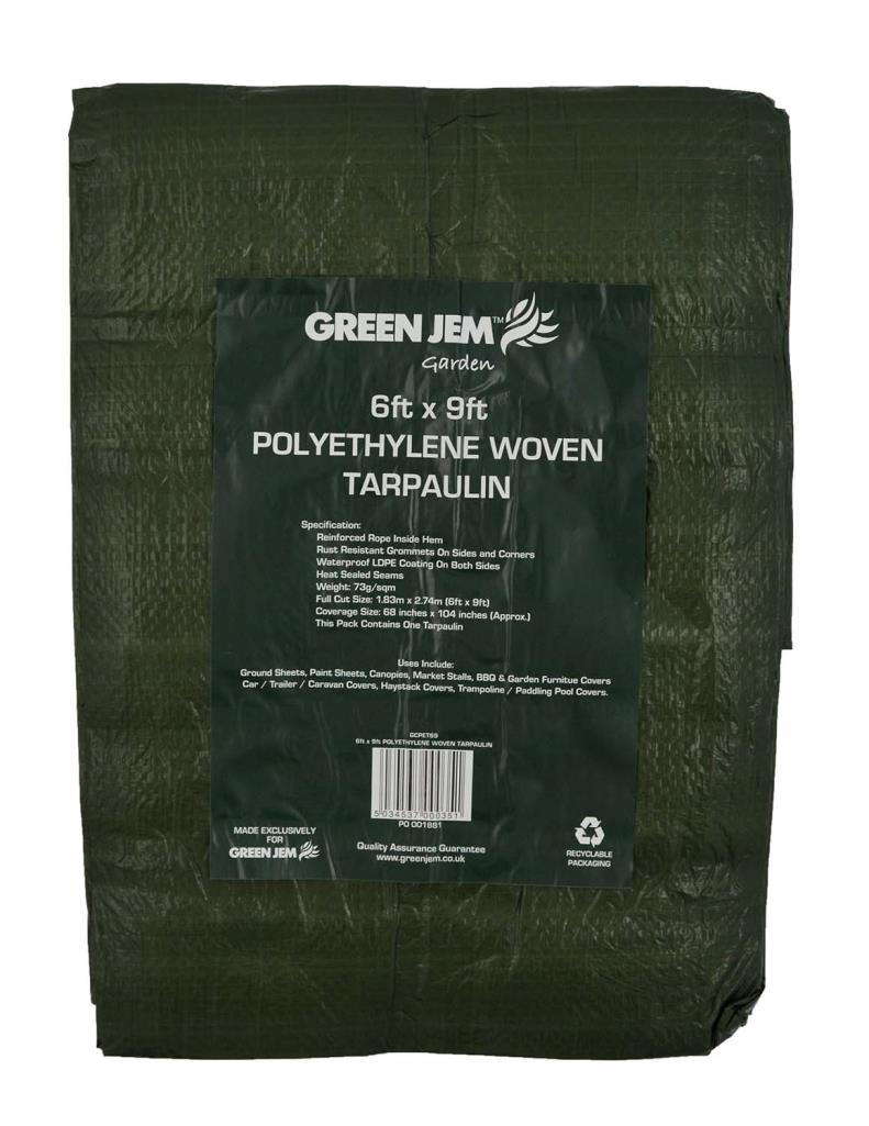 Green Tarpaulin Groundsheet waterproof polyethene